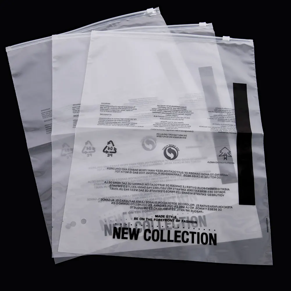 Zipper Seal Clear OPP Bags Reclosable Plastic OPP Bags for Apparel Packaging Clothing