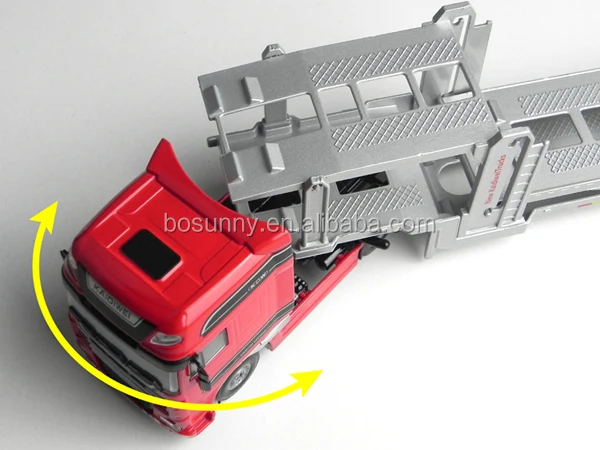 Wholesale 1/50  Miniature Metal Transporter Truck Model Car Diecast Toy Vehicles