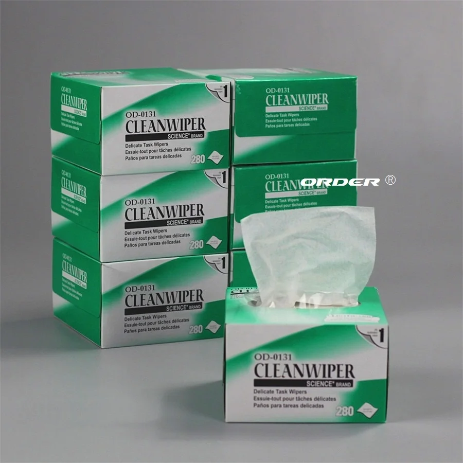 1-Ply critical cleaning tasks of lenses low lint fiber optic cleaning industrial labs delicate task wipers