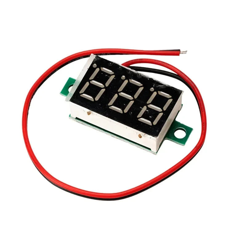 0 28 дюймов светодиодный цифровой вольтметр 2 5 V-30V провода Мини DC тестер автомобильный мобильный источник питания Тестер красный зеленый синий