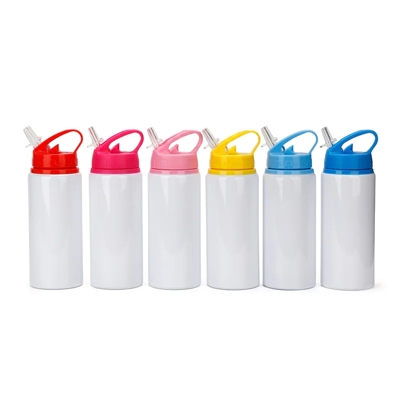 New 20oz 600ml Sustainable White Sublimation Blank single layer aluminium Sport Water Bottle For DIY printing