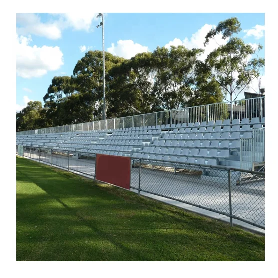 
temporary grandstand seating system stadium metal demountable tribune used 