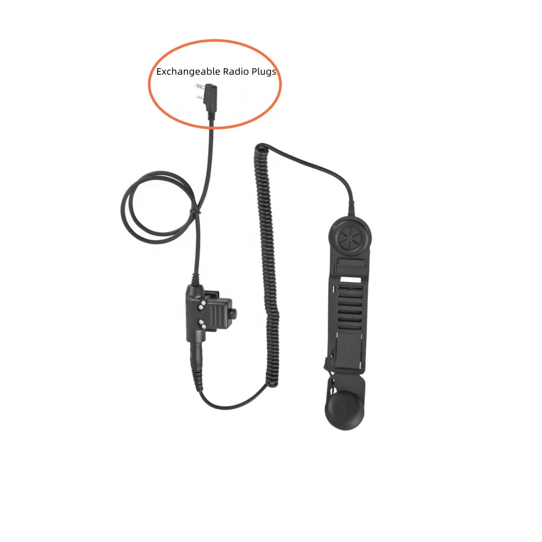 Walkie Talkie Earpiece Transceiver Bone Conduction Security Headset for Icom F3G F4G F22 F33 F34 F3001