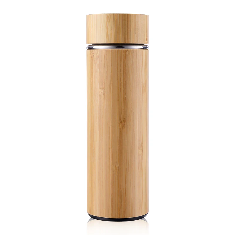 Custom Reusable Water Bottles Bamboo Sustainable Water Bottle Bamboo Thermos Bottle