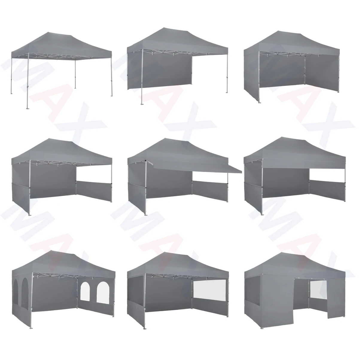 Waterproof Sublimation Outdoor Folding Exhibition Advertising Hexteel 1015 429C gray  tente comping trailer tent