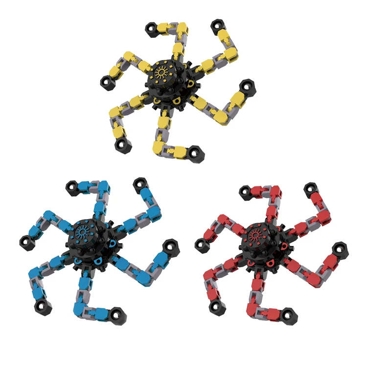 2022 Fingertip Mechanical Gyro Decompression Chain Deformation Robot Gyro Toy Fingertip Spinner Transformable Fidget