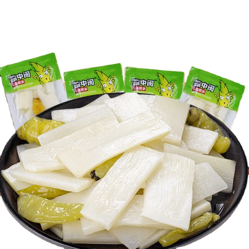 Pickled Vegetables Independent Packaging Convenient Carry  Sour Casual  Mountain Pepper Crisp Bamboo Shoot Snacks
