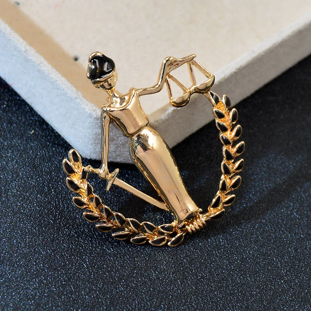 
Gold Silver Color Libra Brooches Women Party Banquet Figure Brooch Pins Gifts Creative Jewelry Gifts 