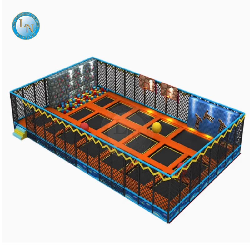 Trampoline Park With Basketball Multifunctional Ninja Course Soft Play Slides for Commercial Indoor Playground Trampoline Park