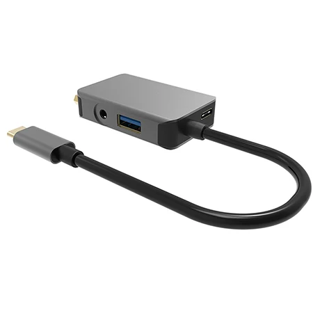 Behpex 5 in 1 USB Type C Docking Station HDMI VGA Audio and PD Charge for Monitor PC