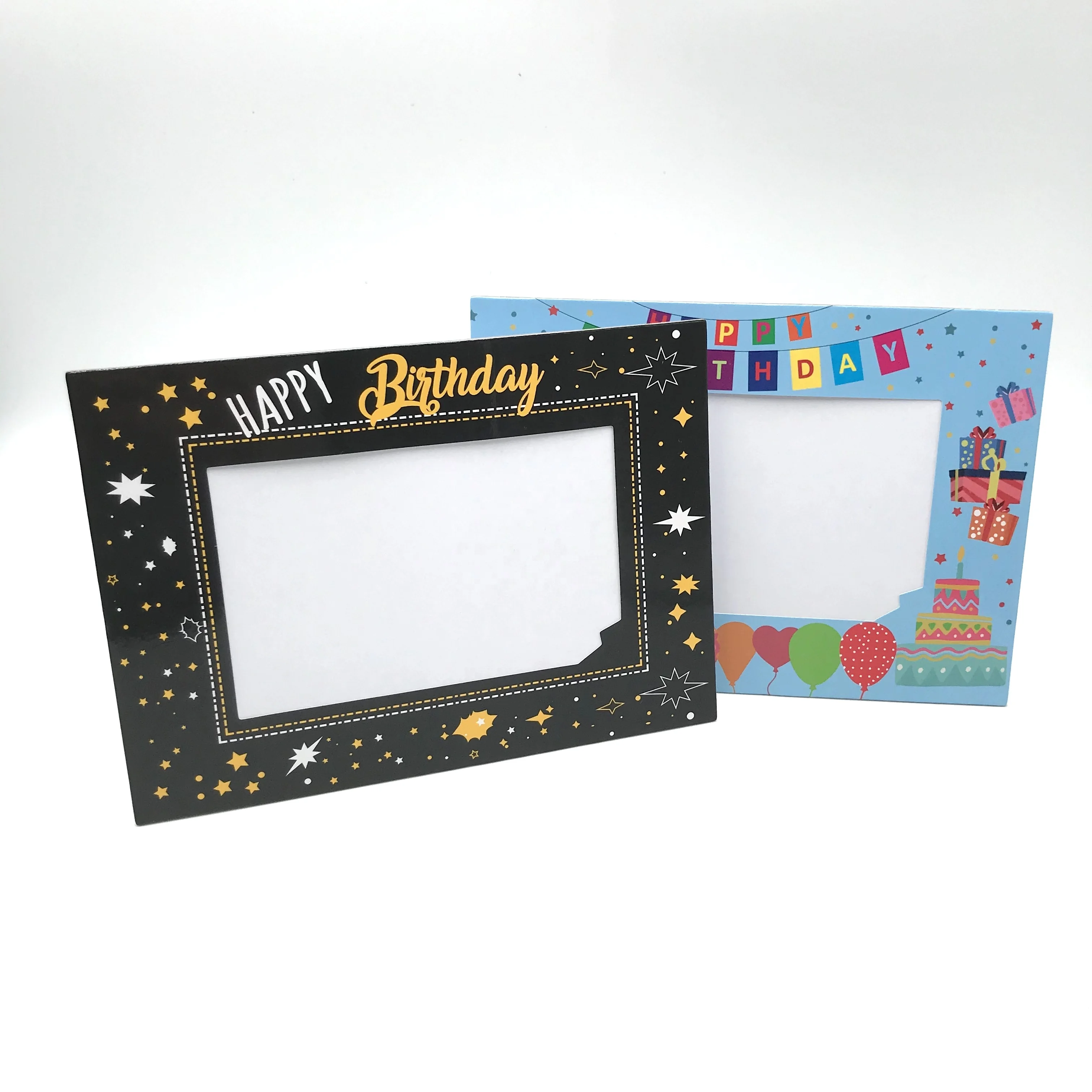 Flip Open Photo Holder Folded Photo Book Frame Card Paper with Cmyk Printing, Paper OEM Customize 350-400g for 4R or 6R Custom