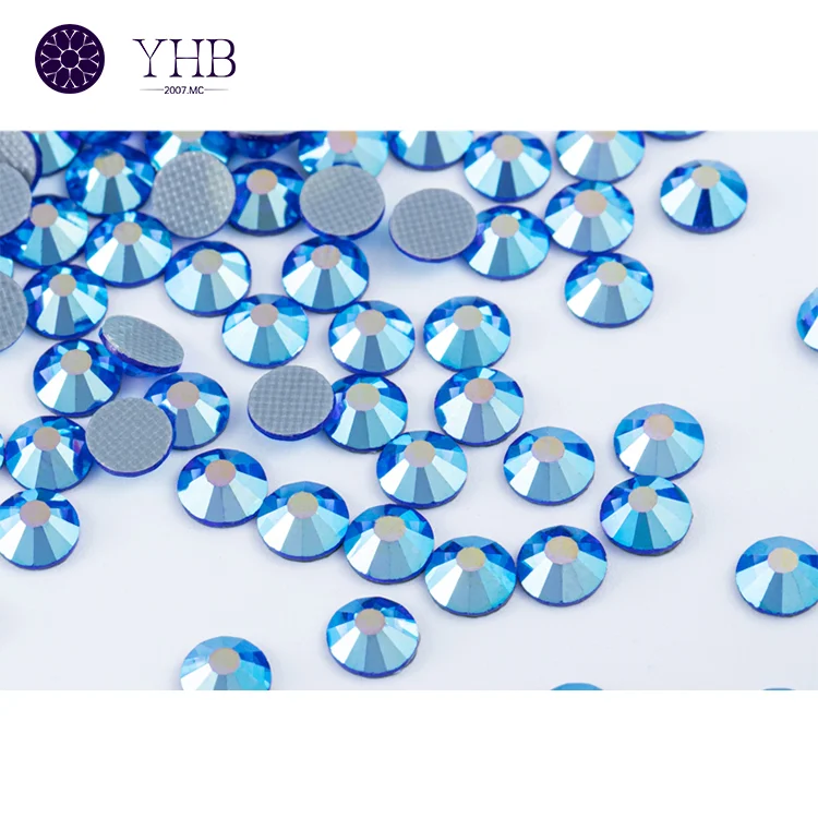 2025 YHB Factory Epoxy Resin for Art Crystal Clear Decorative Stones SS0-SS48 Flat Bottom Hot Fix Nail Art Clothes Rhinestone