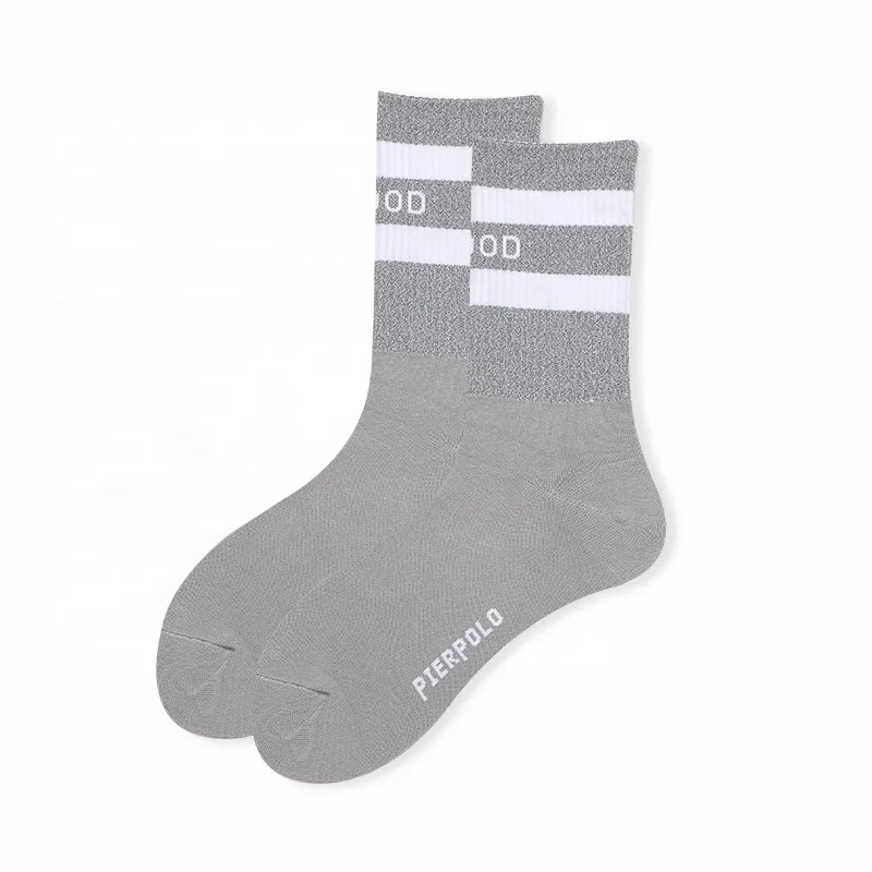 KANGYI Night Light Custom Reflective Street Sport Socks Glow in the Dark Socks