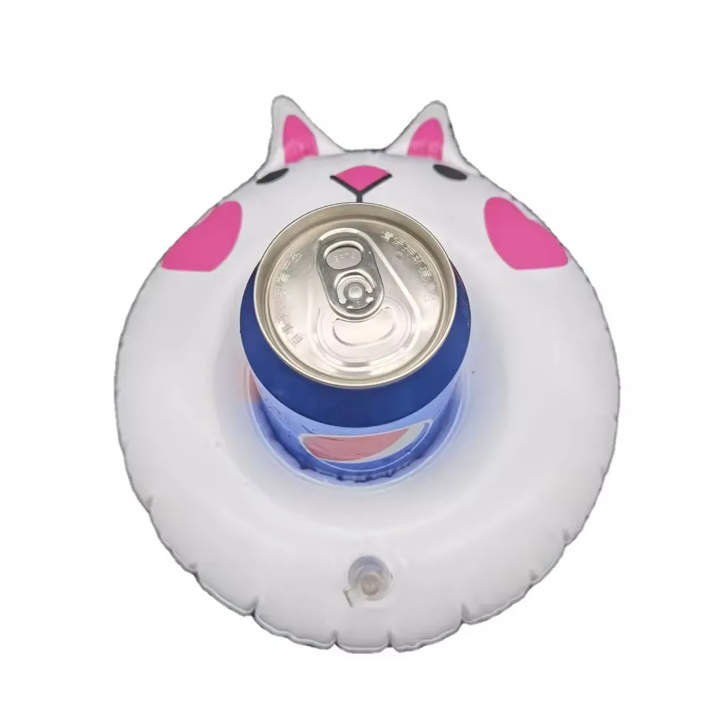 Wholesale hot cheap animal rabbit bunny outdoor custom swimming pool inflatable party floating bar drink cup holder toys