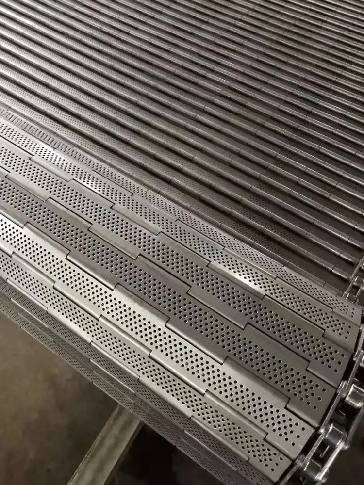 DLTE Food Grade SS304  Stainless Steel Chain Plate elt for conveyor