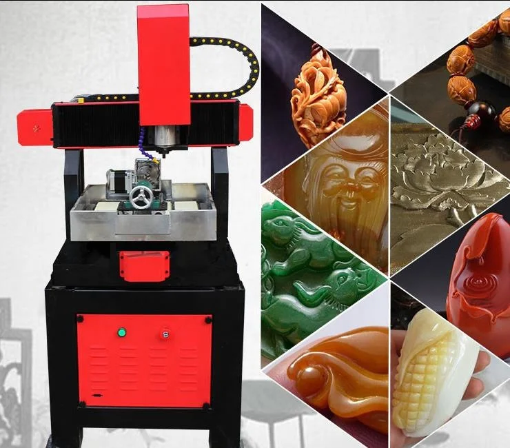 mini cnc 4040 jade carving machine 2.2kw stone cutting machinery 4 axis wood/aluminum engraver for sale