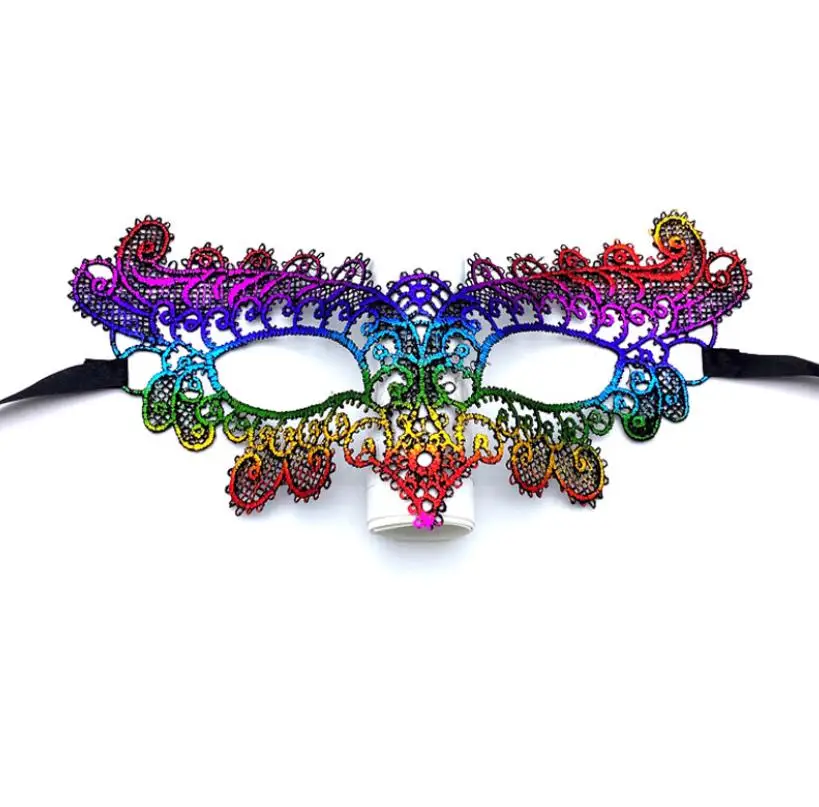Metallic Lace Masquerade Masks for Women Party Sexy Eyemasks For Venetian Halloween Mardi Gras Cocktail