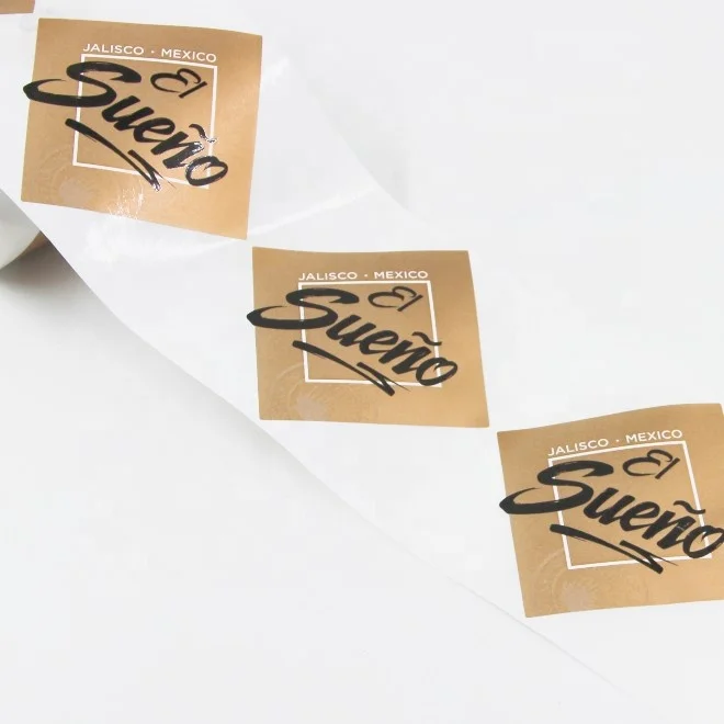 Customized Wine Label Sticker Sandy Screen Printing UV Foil Screen Printing Personalized Logo Stickers for Wine