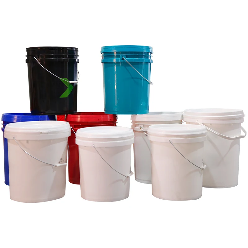 
wholesale 5 gallon 20l white empty paint heavy duty plastic buckets with lid 