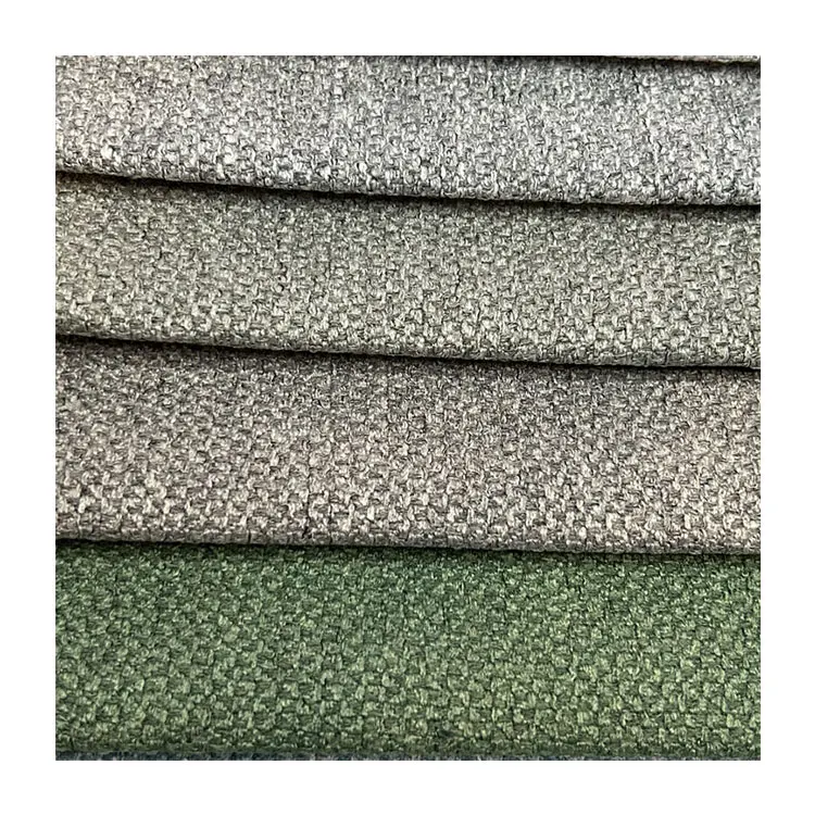 Hot Sale Polyester Linen Look Jacquard Curtain Blackout Faux Linen Fabric