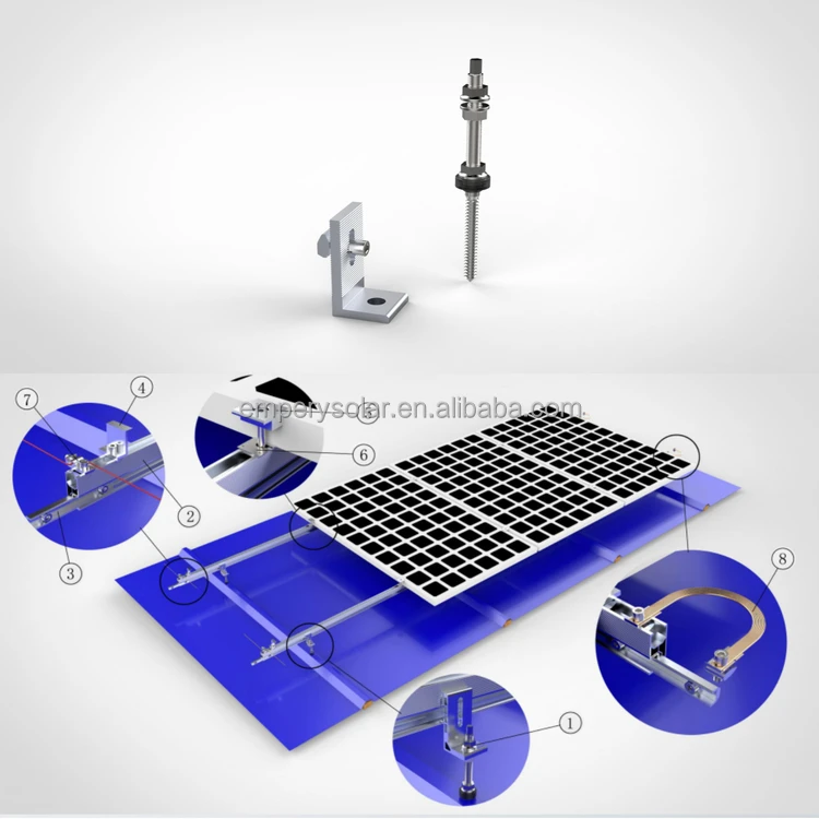Recommended by seller AL6005-T5 fastener manufacturer standard L-feet hanger bolt for roof mounting system