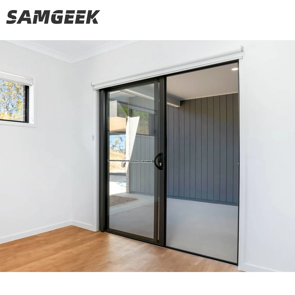 CSA Certified 6.38mm/10.38mm Aluminium Laminated Glass Sliding Door Tempered Glass Apartment Use Fiberglass Nylon Screen Netting