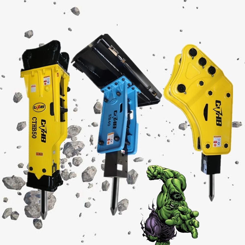 Погрузчик с бортовым поворотом, экскаватор-погрузчик, Гидравлический Молот для разрыва камня для экскаватора JCB 3CX 4CX BOBCAT