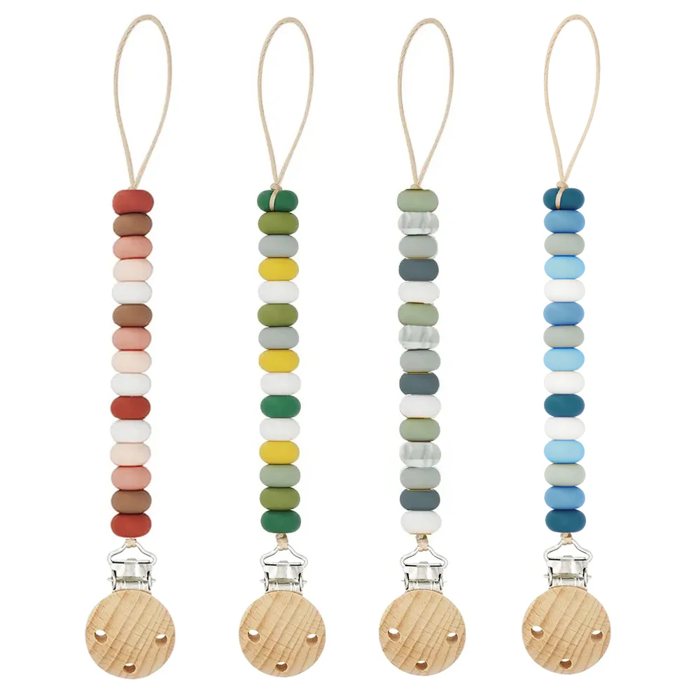 Wholesale Best Seller Accessory Catenin Safe Muti Style Nontoxic Baby Pacifier Clip Silicone Pacifier Chain
