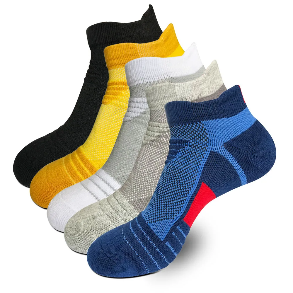 Socksmate Custom athletic sport cooper bamboo mens white nylon terry woman unisex ankle compression boat black toes socks