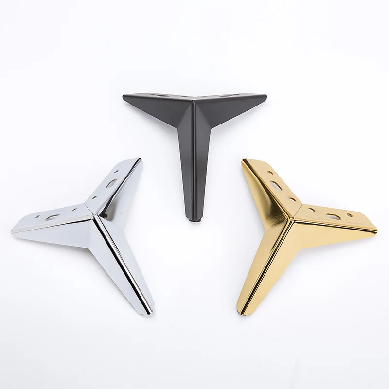 Topcent Cabinet Sofa Legs Manufacturing Factory Custom Luxury Brass Metal Metallic Chrome Bed Sideboards Feet For Sofa