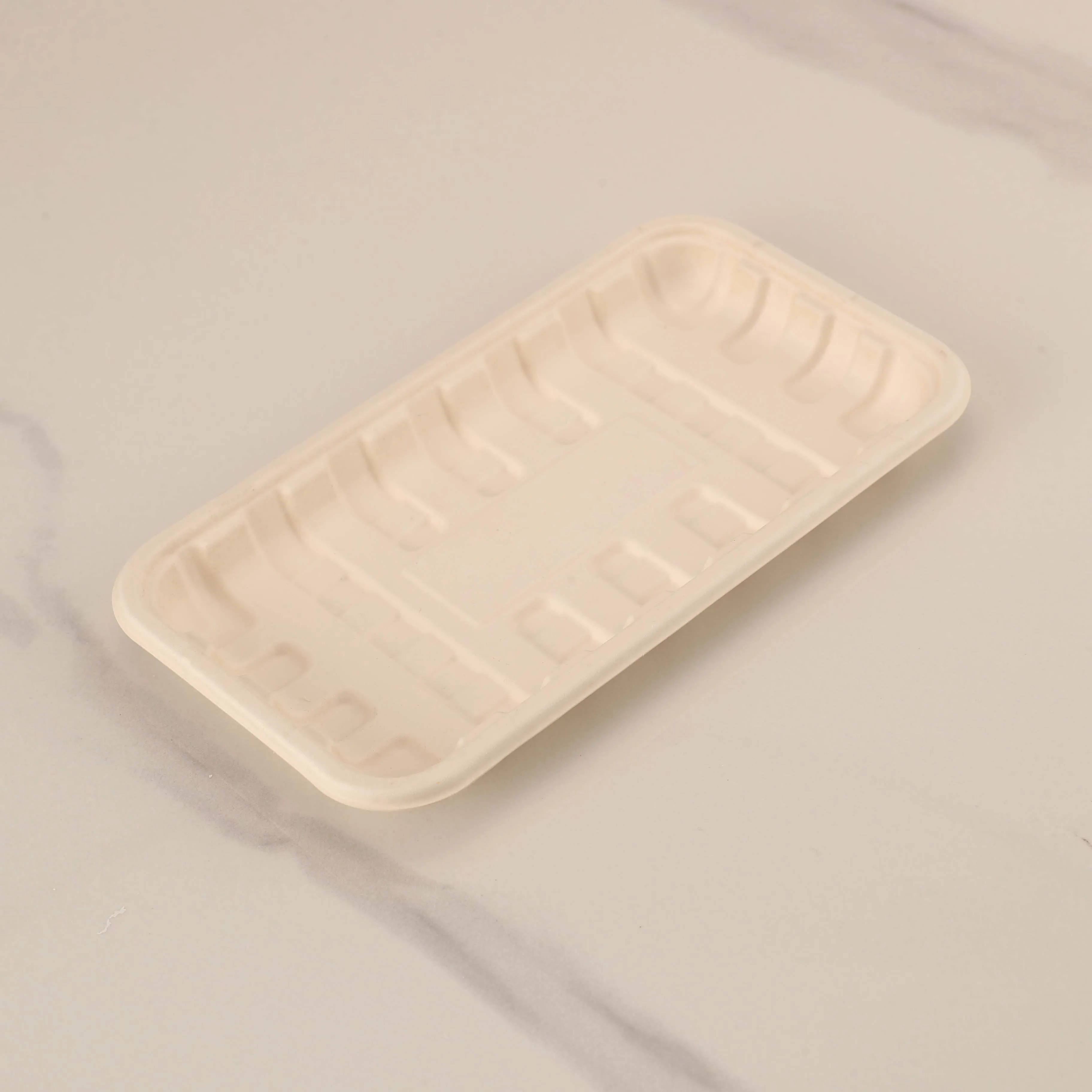 Bamboo pulp waterproof and oil-proof one-time can be heated and refrigerated fruit tray