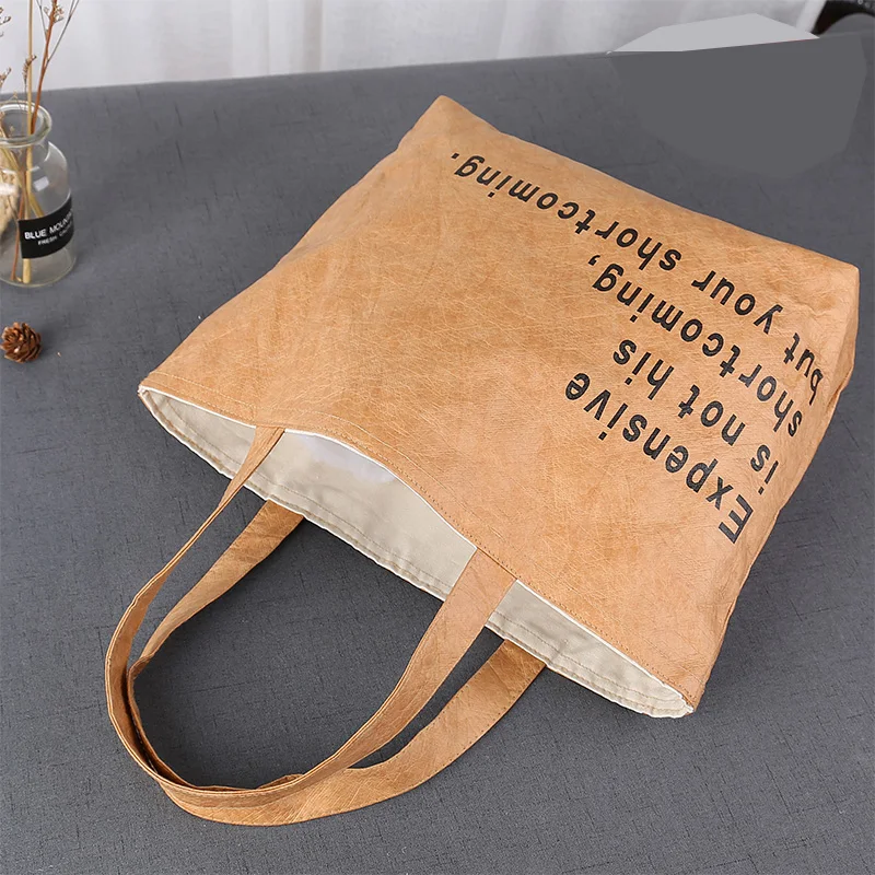 ECO Friendly Material custom logo reusable shopping bags light dupont tyvek paper grocery bag eco friendly eco grocery bag