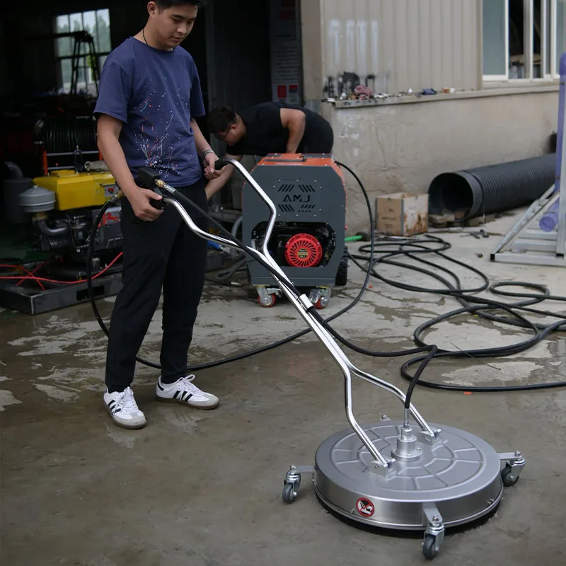 AMJET high-pressure floor scrubber industrial water gun pavement municipal floor cleaning floor scrubber