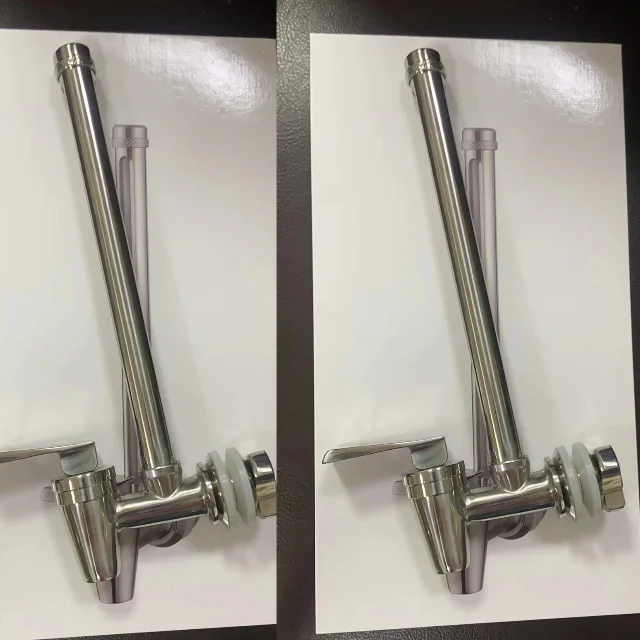 7.5 10 13 inch Stainless Steel Water View Spigot with Glass Water View Window  Gravity Water Filter Top