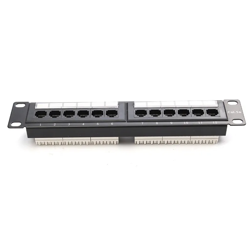  12 портов RJ45 патч-панель UTP Cat6/Cat5e Ethernet LAN сетевой адаптер стойка кабель настенный кронштейн разъем