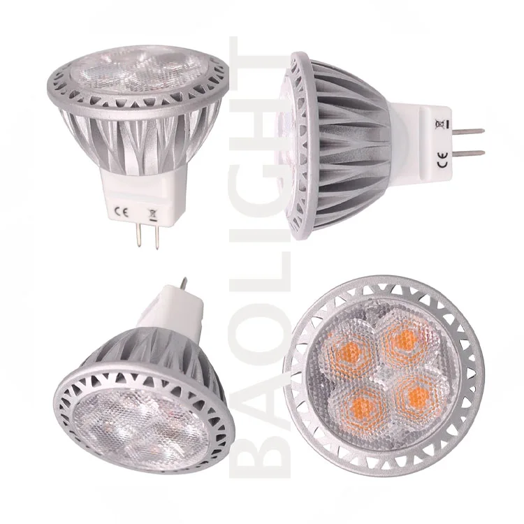 Baolight mr11 gu4 led dimmable 3W 240lm 12V mr-11 led spots bulb landscape track lighting