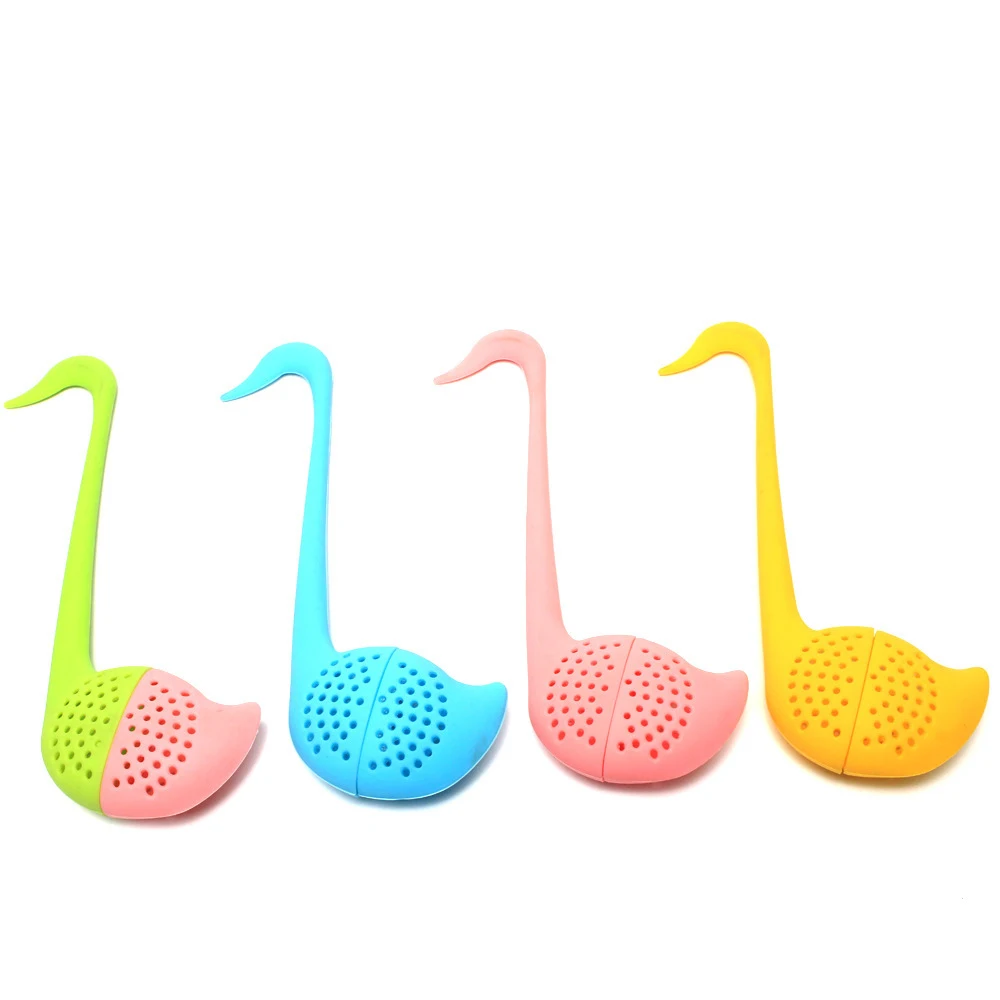 New Food Grade Silicone Swan Hooking Tea Infuser Strainer Filter Diffuser Drink Tool