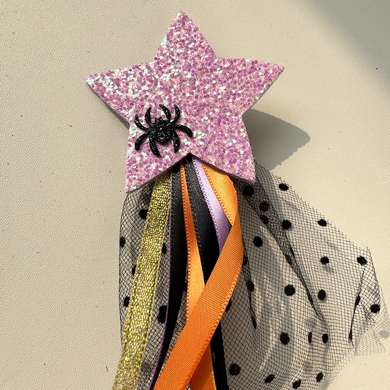 Princess For Kids Glitter Halloween Angel Magic Wands Pumpkin Shape Fairy Wands Party Princess  Angel Costume Star Wand