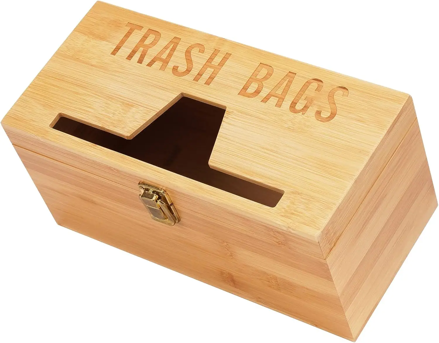 Wholesale Bamboo Trash Bag Dispenser For Plastic Bags,Garbage Trash Bag Dispenser Roll Holder Under Sink or Countertop Organizer