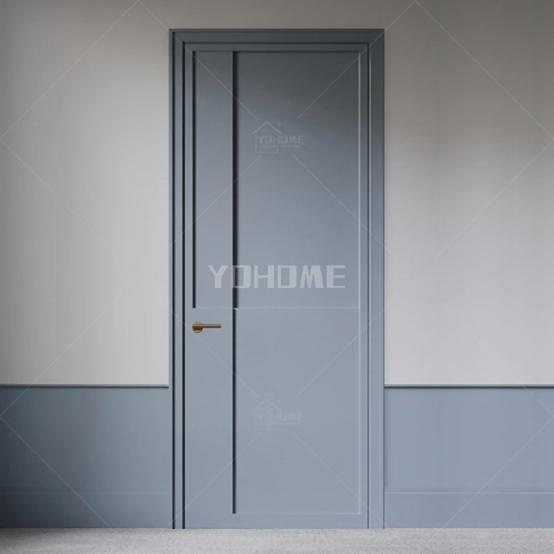 Guangdong Yohome factory custom interior paint wood fire door for condos apartment fireproof door FD90 wooden fire door
