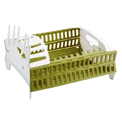 Dish Drying Rack Small Dish Rack with Tray Compact Dish Drainer for Kitchen Counter Cabinet
