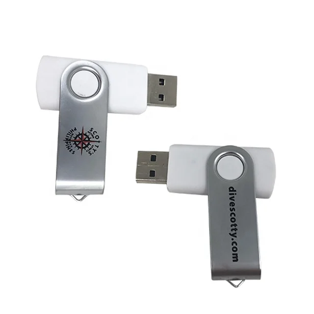 Hot Sale Custom Logo Swivel Flash Memory Drive 64GB 128GB Metal USB Stick Promotional USB Flash Drive