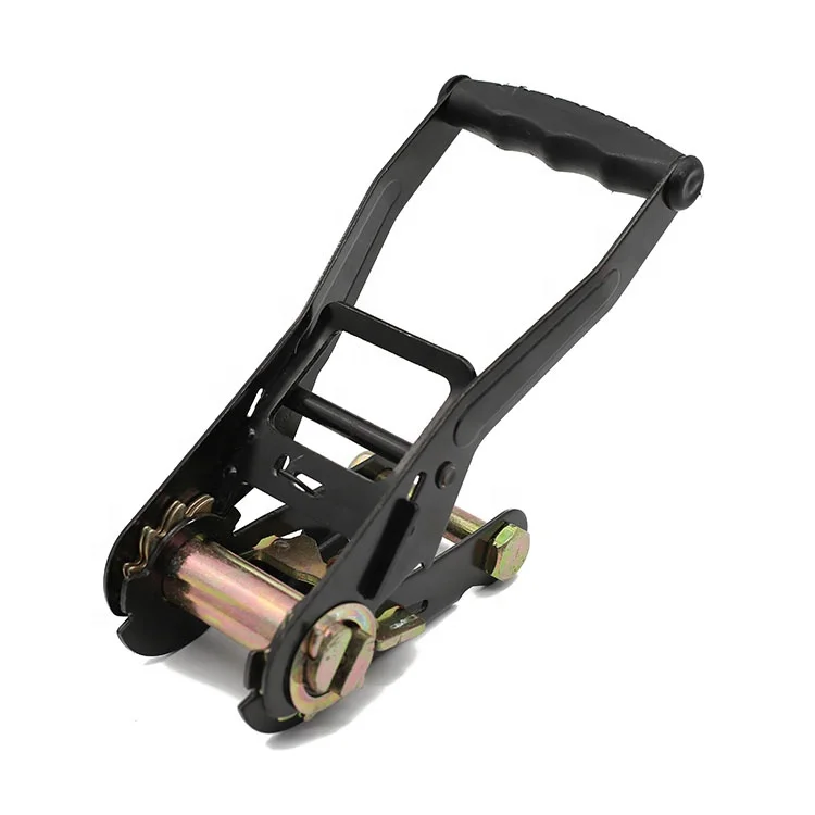 Manufacturer Zinc Plated Black Ratchet Buckle With Rubber Handle