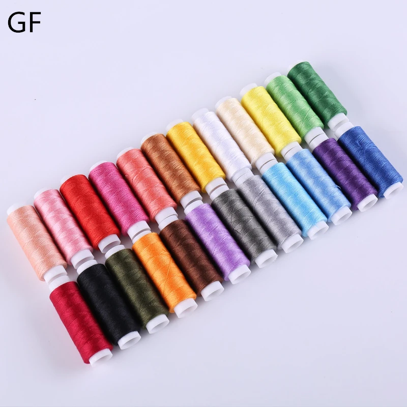 Wholesale High Strength Household 40 2 Sewing Thread 24 Colors Per Bag 100% Polyester Sewing Thread For Garments