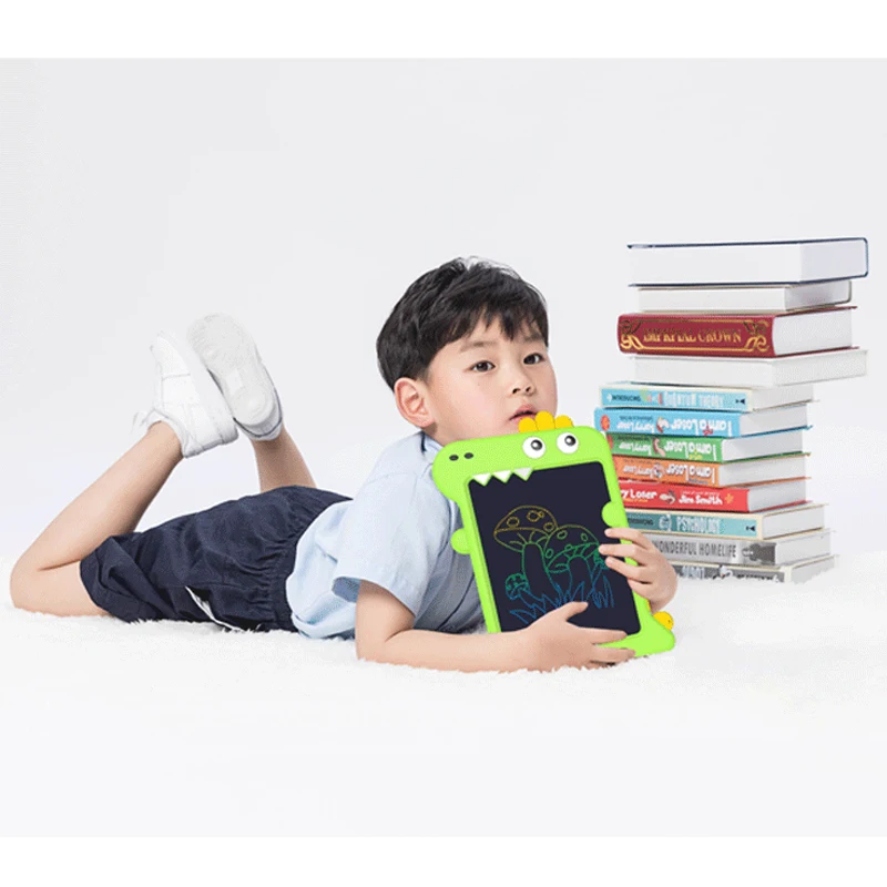 ABLE Notepad 10 Inch Multi Color Rechargeable LCD Handwriting Tablet Dinosaur Color  Custom Stationery Lcd Writing Pad 12 Inch