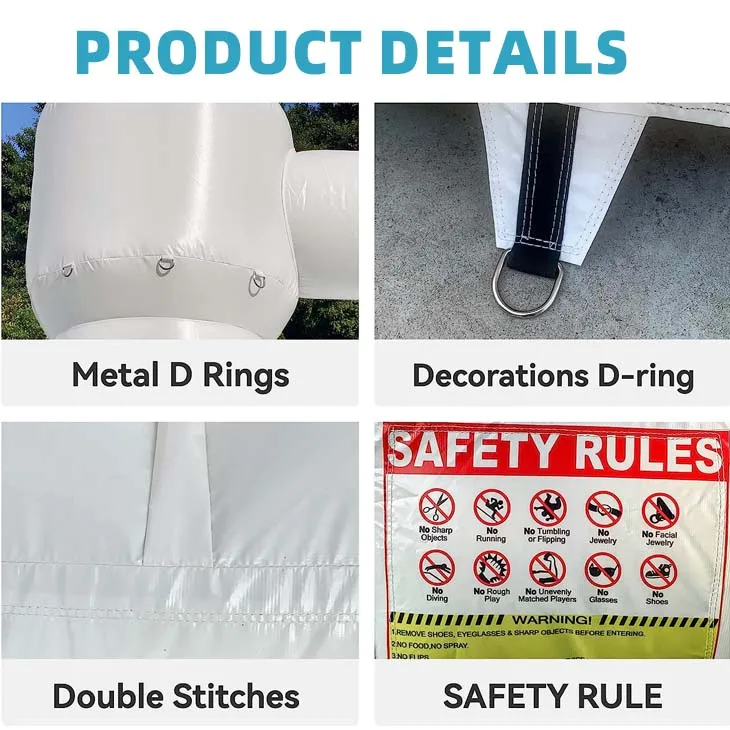 Baby Backyard Water Jumper Toy White castle bouncer Outdoor and Indoor Party Inflatable Bounce House Kids Castle