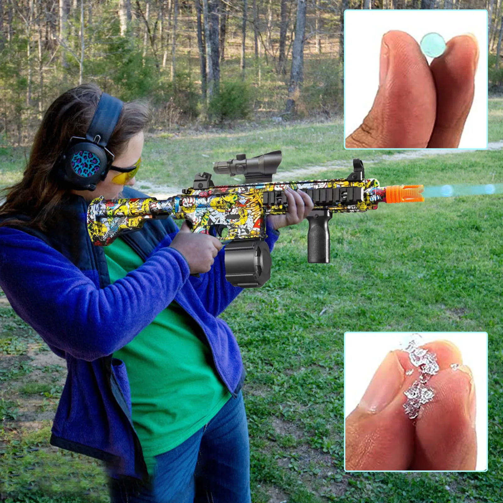 Новый M416 брызги пистолет 2-в-1 гель мяч Blaster с 15000 eco-friendly в воде, детские игрушки, игрушки для улицы