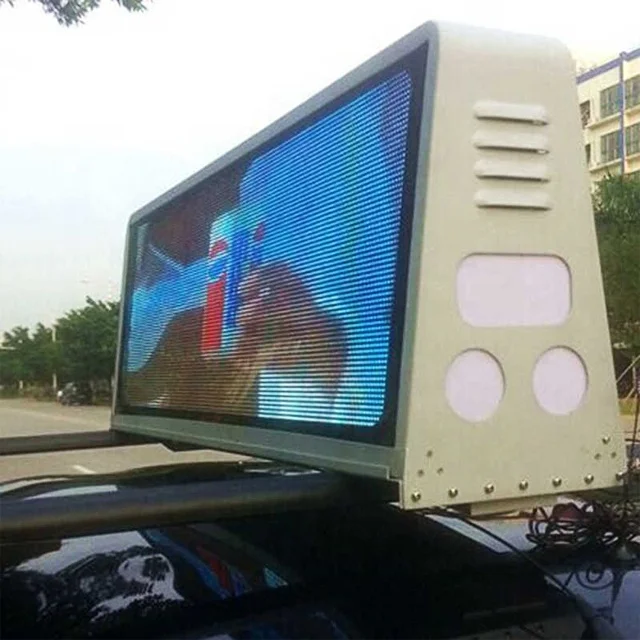Outdoor Led Screen Cheap LED Board Taxi Roof Sign with Logo Advertising Displays