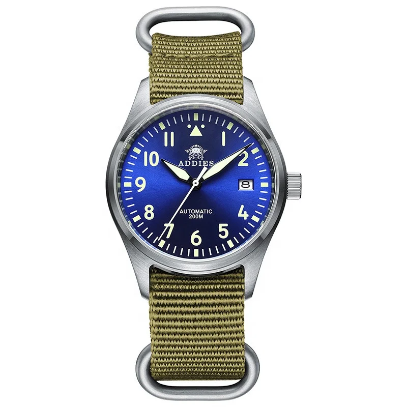 MY-H2-N NH35 20ATM Waterproof Men Watch Pilot Automatic Diver Watch