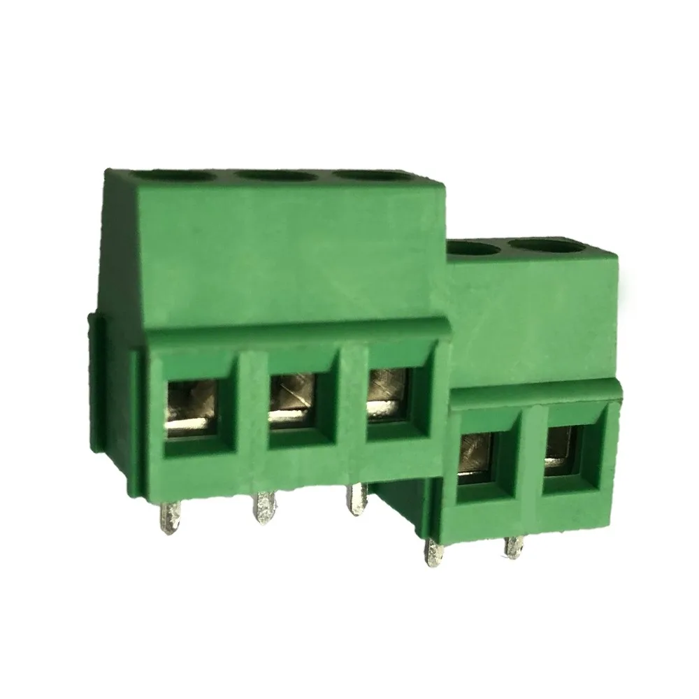 PCB screw clamp rising terminal block brass cage terminal block 2P 3P 5.08mm 5.0mm